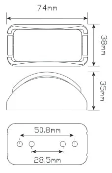 LED Rear Marker Lamp - Red