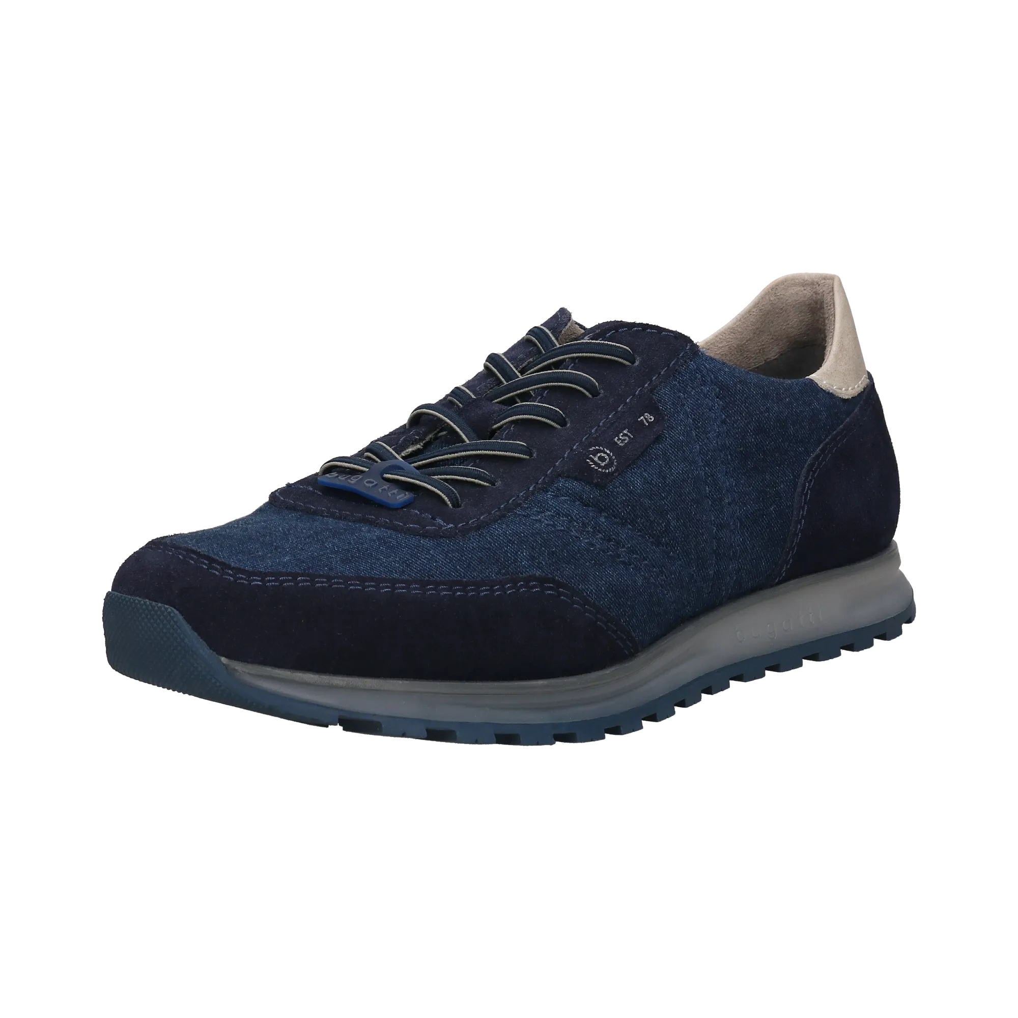 Leder Sneaker dunkelblau