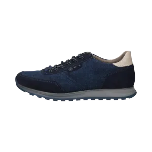 Leder Sneaker dunkelblau