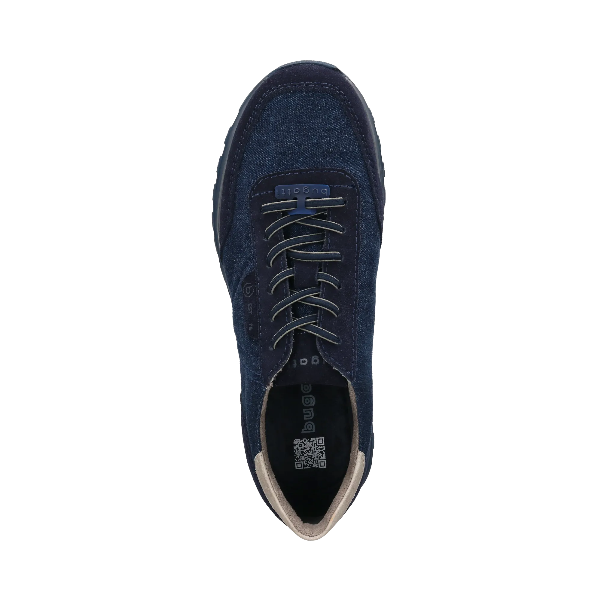 Leder Sneaker dunkelblau