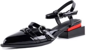 LingxiaUne Shoes for Women Fashion Forward Elegant Dressy Womens Pumps and Loafers with Low Chunky Heel and Sleek Pointed Toe Design Fashion Forward