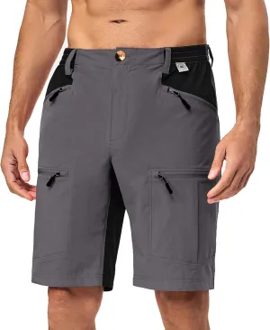 Little Donkey Andy Men's Cargo Shorts Quick Dry Hiking Shorts for Men Camping Travel Golf with 4 Zipper Pockets