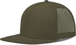 LiuSuper Mens Snapback Hats Flat Brim 5 Panel Hats for Men Performance Quick Dry Laser Perforated Deep Baseball Cap(L/XXL)