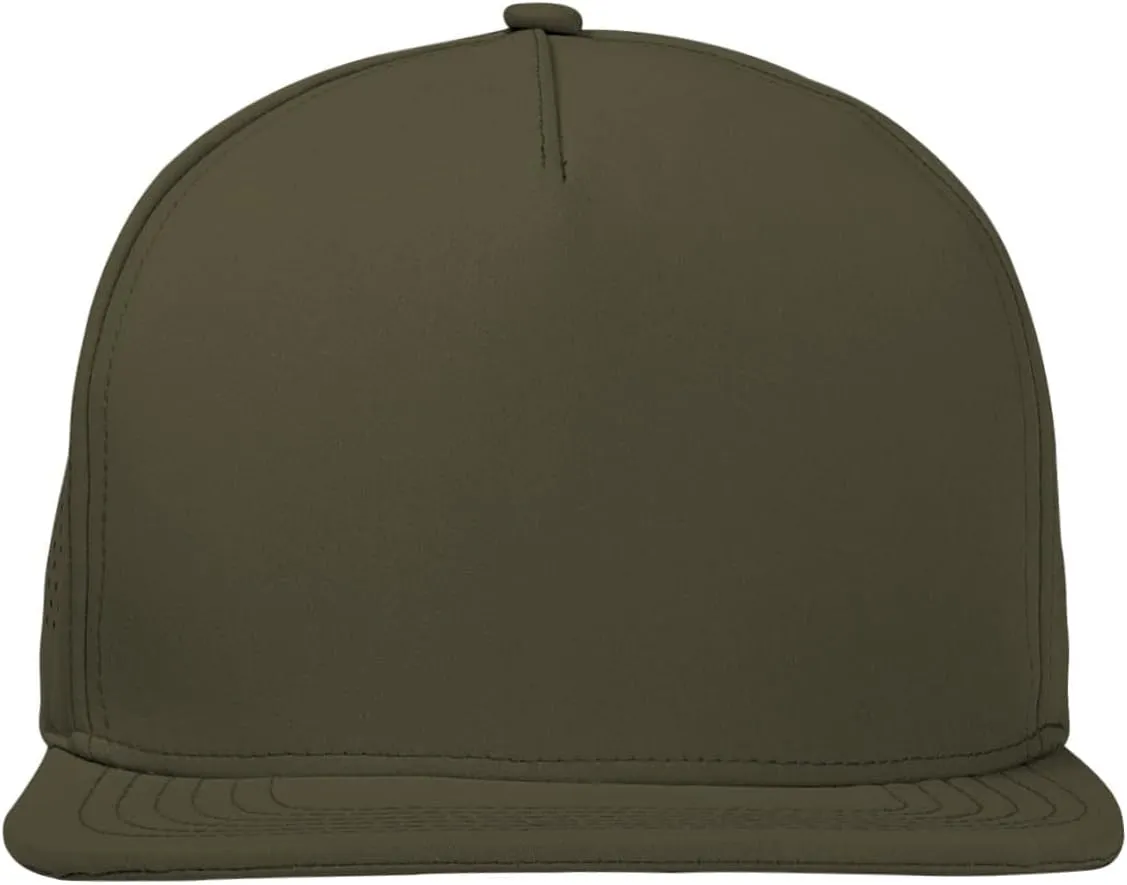 LiuSuper Mens Snapback Hats Flat Brim 5 Panel Hats for Men Performance Quick Dry Laser Perforated Deep Baseball Cap(L/XXL)