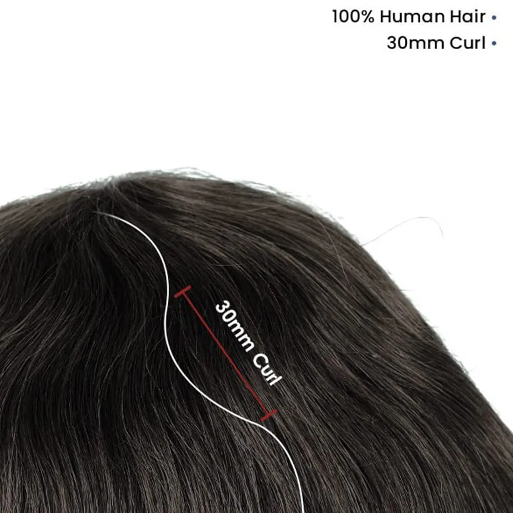 Lordhair Toupee for Men Thin Skin with Gauze Durable Hair System Men's Hairpieces 8x10 Inches Base (8x10)#2