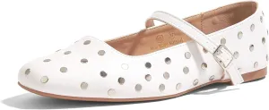 LUCKY STEP Women's Mary Jane Flat Shoes Comfortable Dress Shoes Ankle Strap Round Toe Retro Faux Leather Slip On Flats