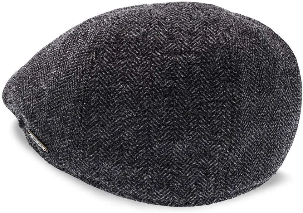 Luxe End Game Duckbill Cap - Wool Blend Classic 6-Panel Design with Comfort Stretch Fit 2 ¼" Brim Featuring Suede Underside