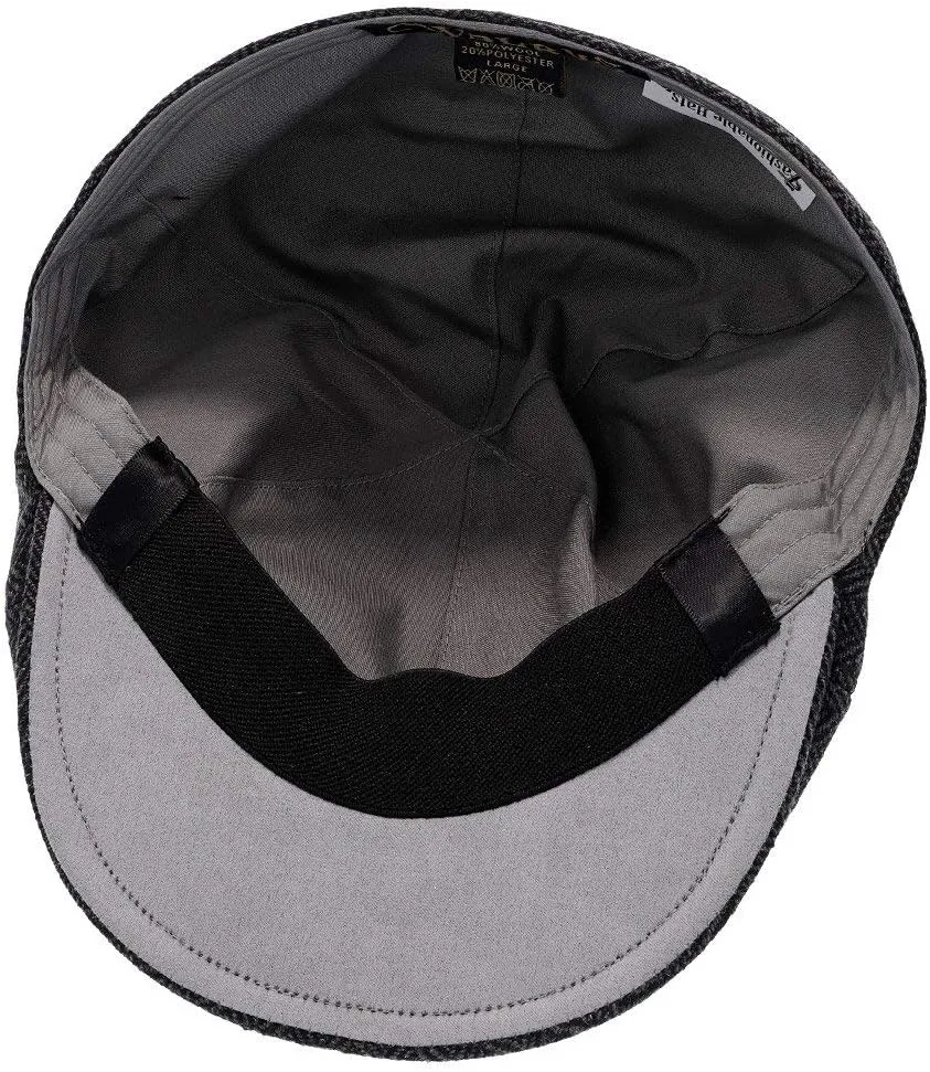 Luxe End Game Duckbill Cap - Wool Blend Classic 6-Panel Design with Comfort Stretch Fit 2 ¼" Brim Featuring Suede Underside