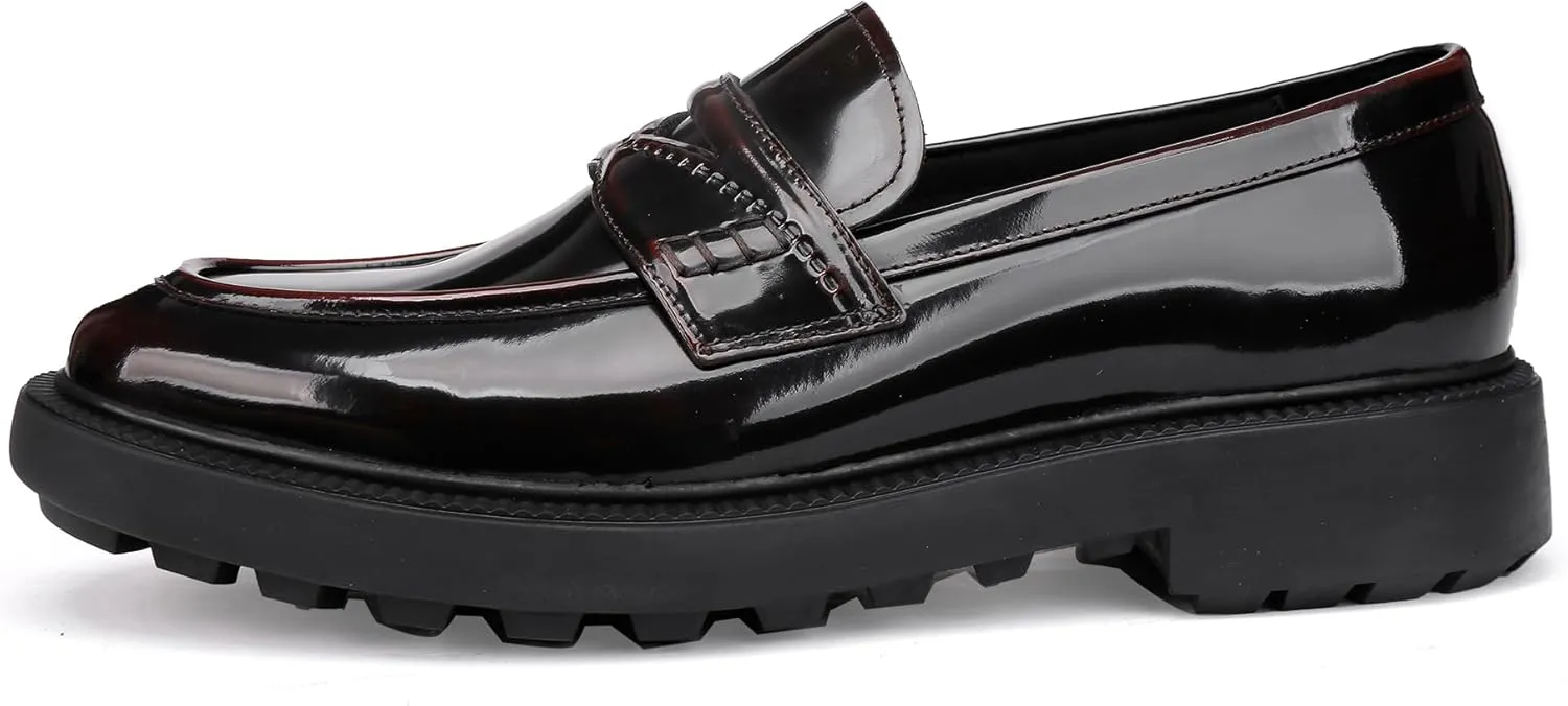 Luxury Leather Loafers for Men,Slip on Penny Loafers Dress Shoes for Men