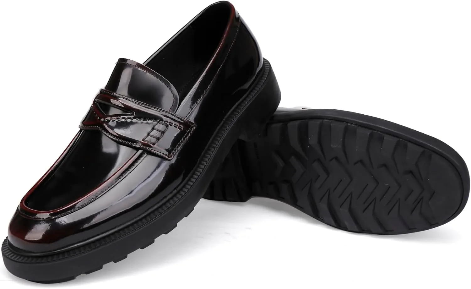 Luxury Leather Loafers for Men,Slip on Penny Loafers Dress Shoes for Men