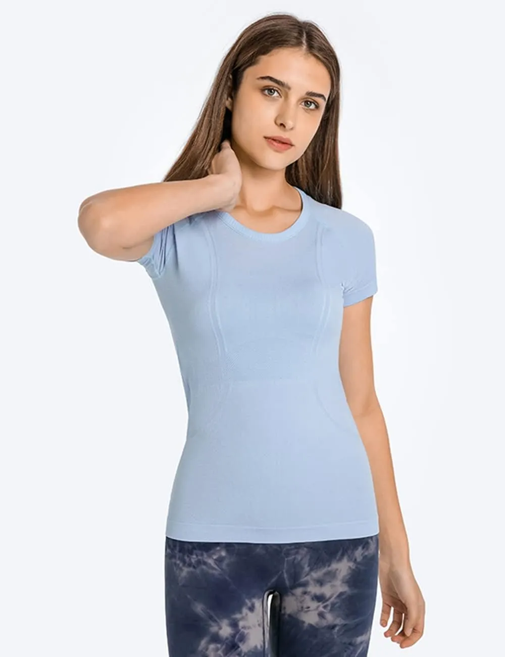 LUYAA Women's Workout Tops Long Sleeve Shirts Yoga Sports Breathable Gym Athletic Top Slim Fit