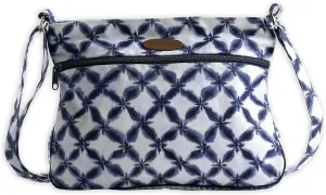 Maison d' Hermine Cross Body Bag Cotton Adjustable Shoulder Strap Hand Bag Tote purse with Zippered & Slip Pockets