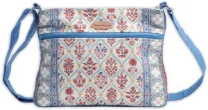 Maison d' Hermine Cross Body Bag Cotton Adjustable Shoulder Strap Hand Bag Tote purse with Zippered & Slip Pockets