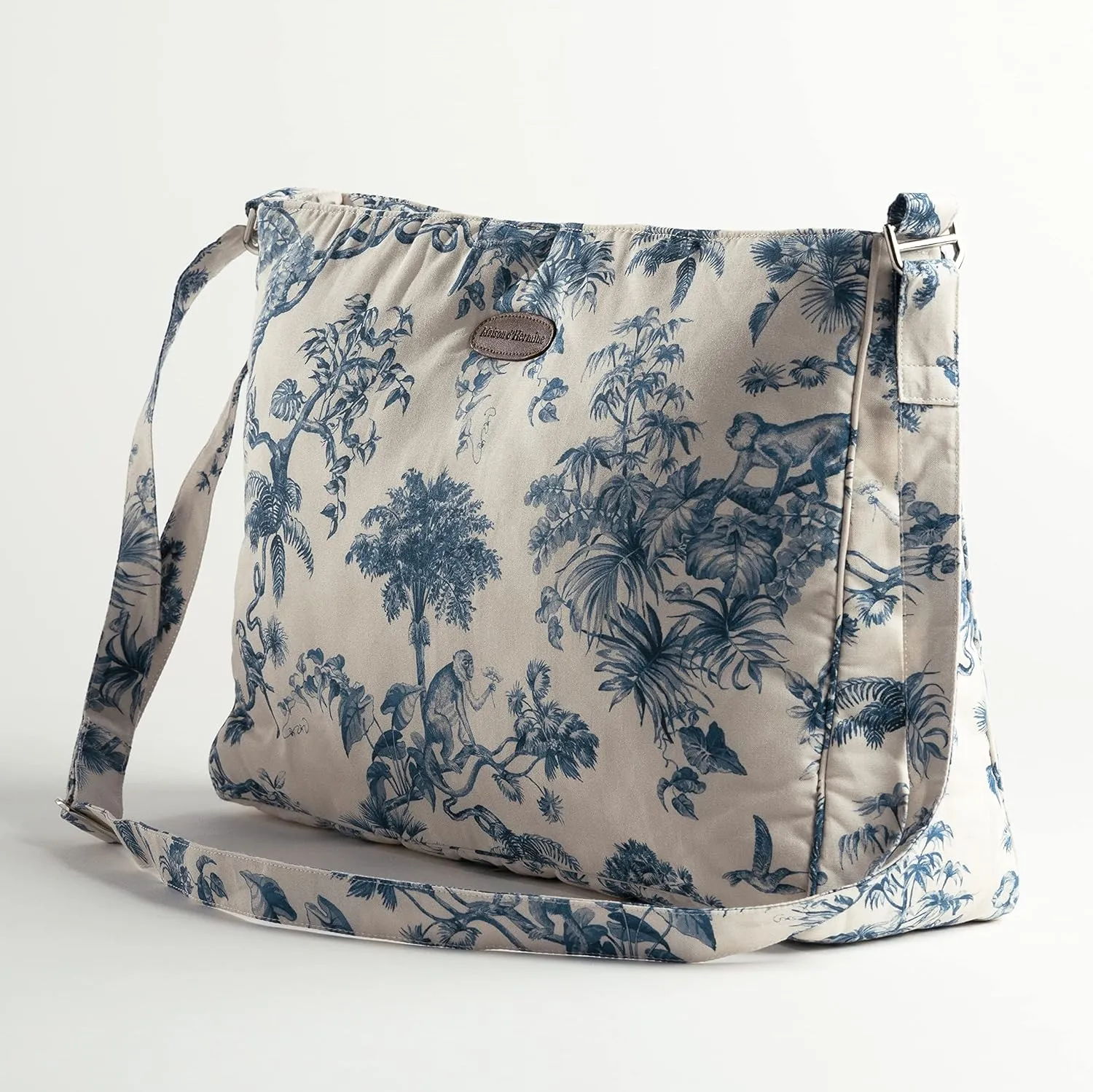 Maison d' Hermine Hand Bag Cotton Adjustable Shoulder Strap Cross Body Bag Tote purse with Zippered & Slip Pockets