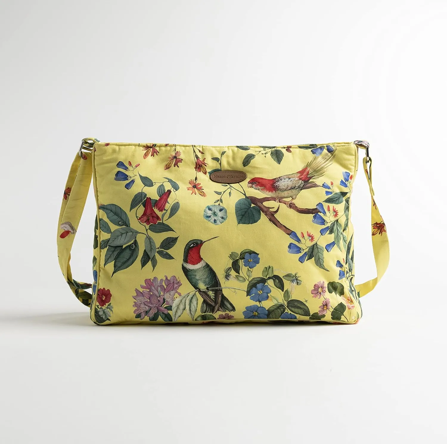 Maison d' Hermine Hand Bag Cotton Adjustable Shoulder Strap Cross Body Bag Tote purse with Zippered & Slip Pockets