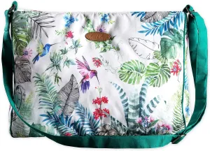 Maison d' Hermine Hand Bag Cotton Adjustable Shoulder Strap Cross Body Bag Tote purse with Zippered & Slip Pockets