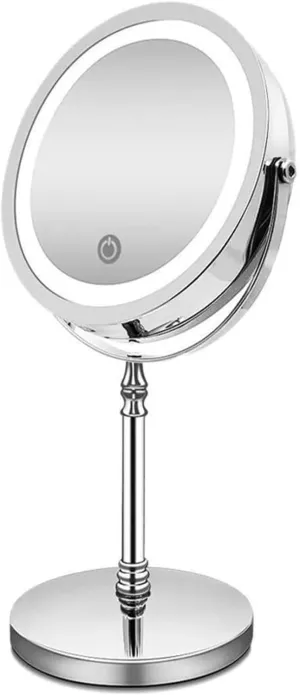 Makeup Mirror, Professional Desk with Light, Smart Fill Light, Double-Sided Princess Mirror. Living Room Bathroom