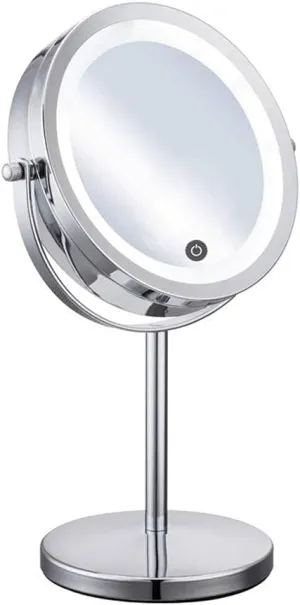 Makeup Mirror with Dimmable Lights, 5X Makeup Mirror with Lights and Magnification,Touch Sn, Double Side Vanity Mirror
