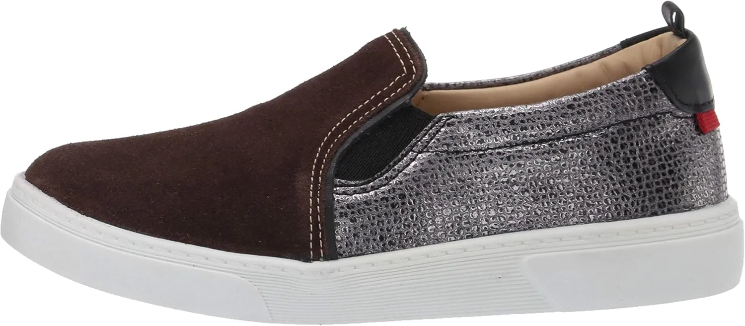 Marc Joseph New York Unisex-Child Kids Boys/Girls Leather Made in Brazil Luxury Suede Slip on Sneaker