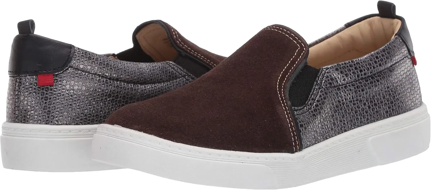 Marc Joseph New York Unisex-Child Kids Boys/Girls Leather Made in Brazil Luxury Suede Slip on Sneaker