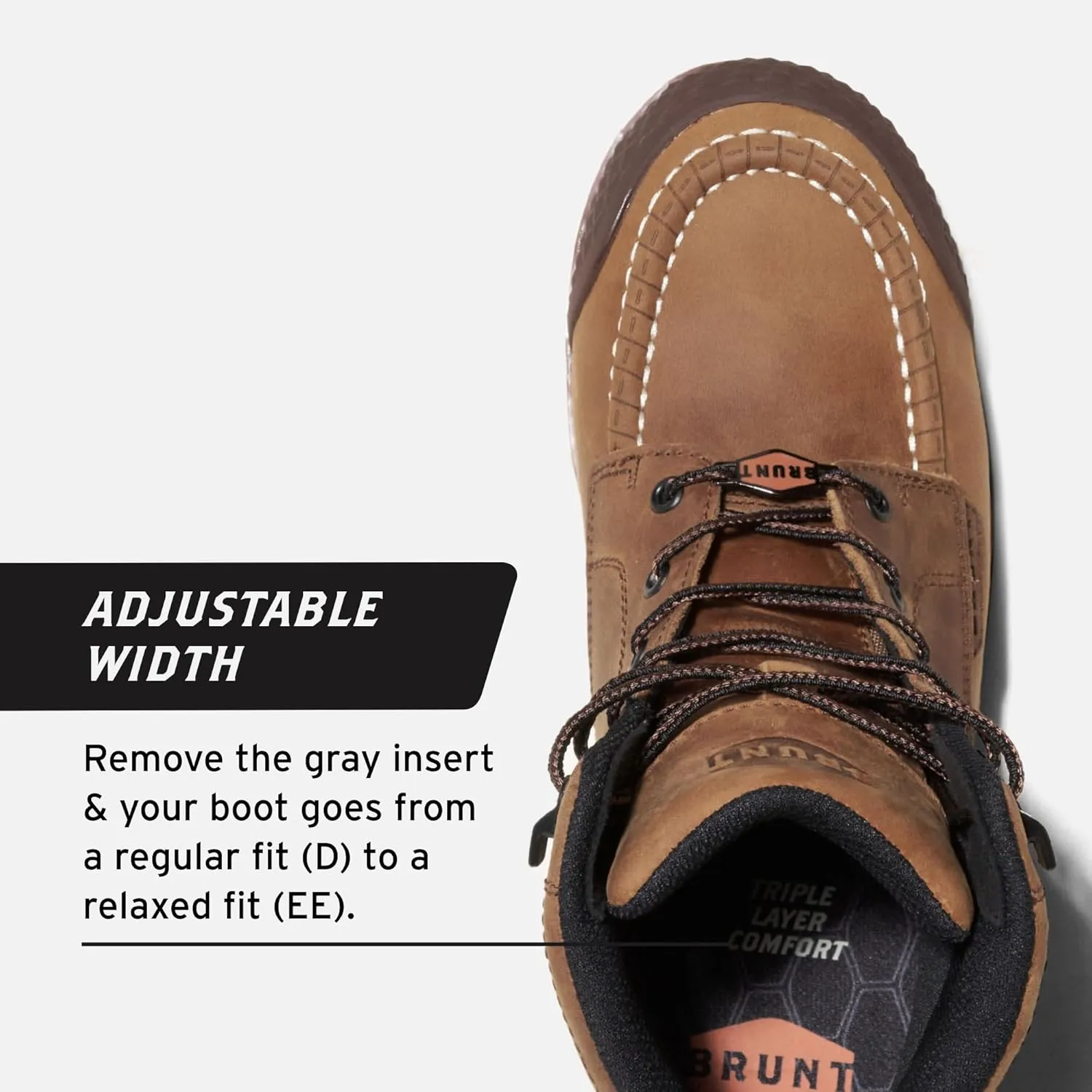 Marin BRUNT Toe (Comp Toe) - Brown - 6" Waterproof Reinforced Wedge Work Boot - EH Rated - Slip   Oil Resistant - Adjustable Width System