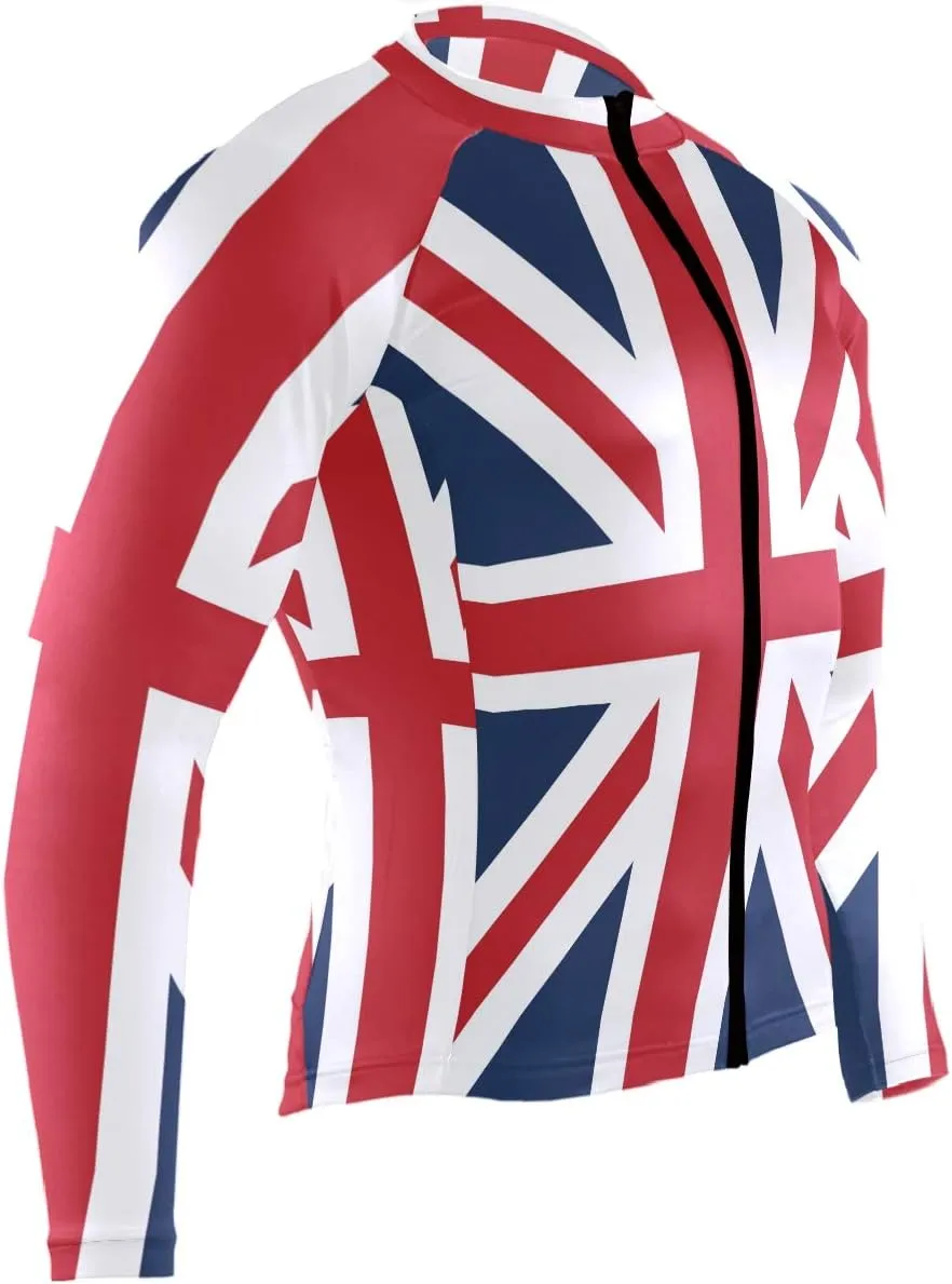 Maryland Flag Men's Cycling Jersey Long Sleeve Breathable Biking Shirts Gear Style