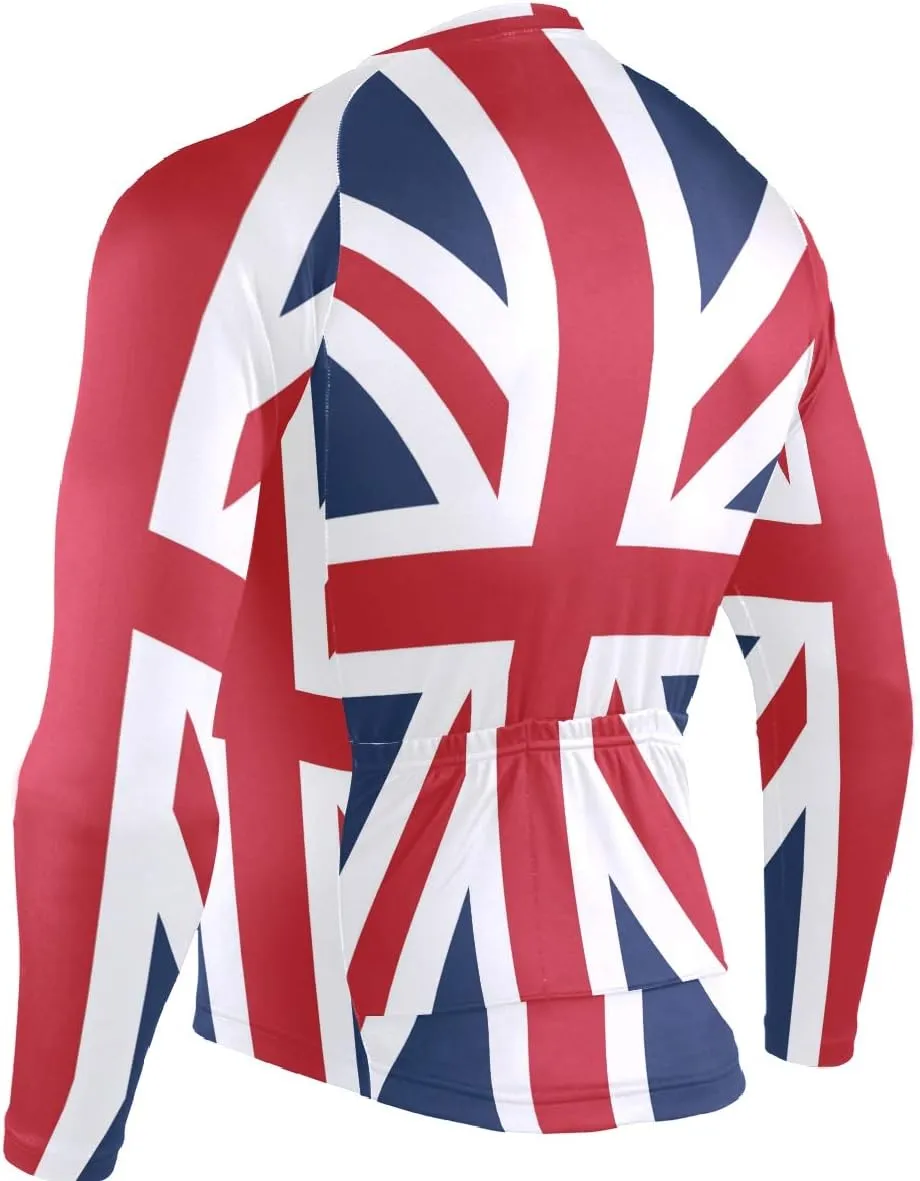 Maryland Flag Men's Cycling Jersey Long Sleeve Breathable Biking Shirts Gear Style