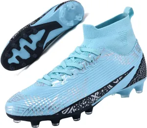 MEBAMY Men's Soccer Cleats Indoor Turf Lightweight Performance Training Soccer Shoes Soft Ground Athletic Football Boots Outdoor