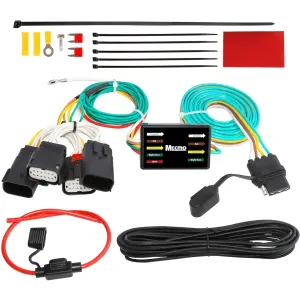 MECMO 56407 4-Pin Trailer Wiring Harness for 2018-2025 Jeep Wrangler JL/JLU, 2020-2025 Jeep Gladiator JT, 19-25 Wranglers Unlimited, Rubicon, Sahara, Sport, 4xe Towing Hitch Wire Trailer Light Plug