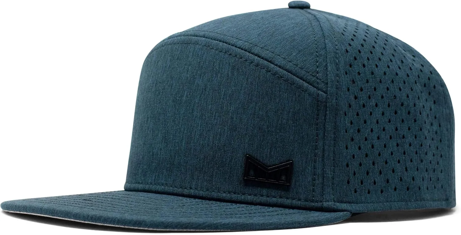 melin Trenches Icon Hydro, Performance Snapback Hat, Water-Resistant Flat Bill Caps for Men & Women, Golf, Running or Workout