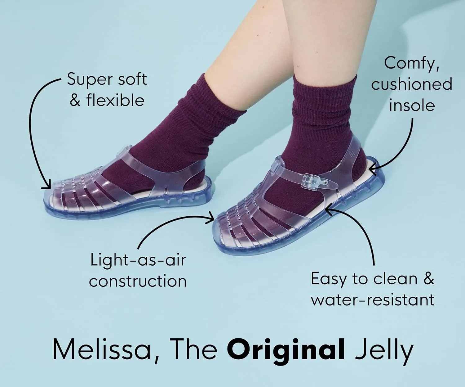 Melissa Miranda Jelly Slides for Women - Slip-on Sandals for Women, Lightweight, Sleek Silhouette, Open Toe, Adult Jellies