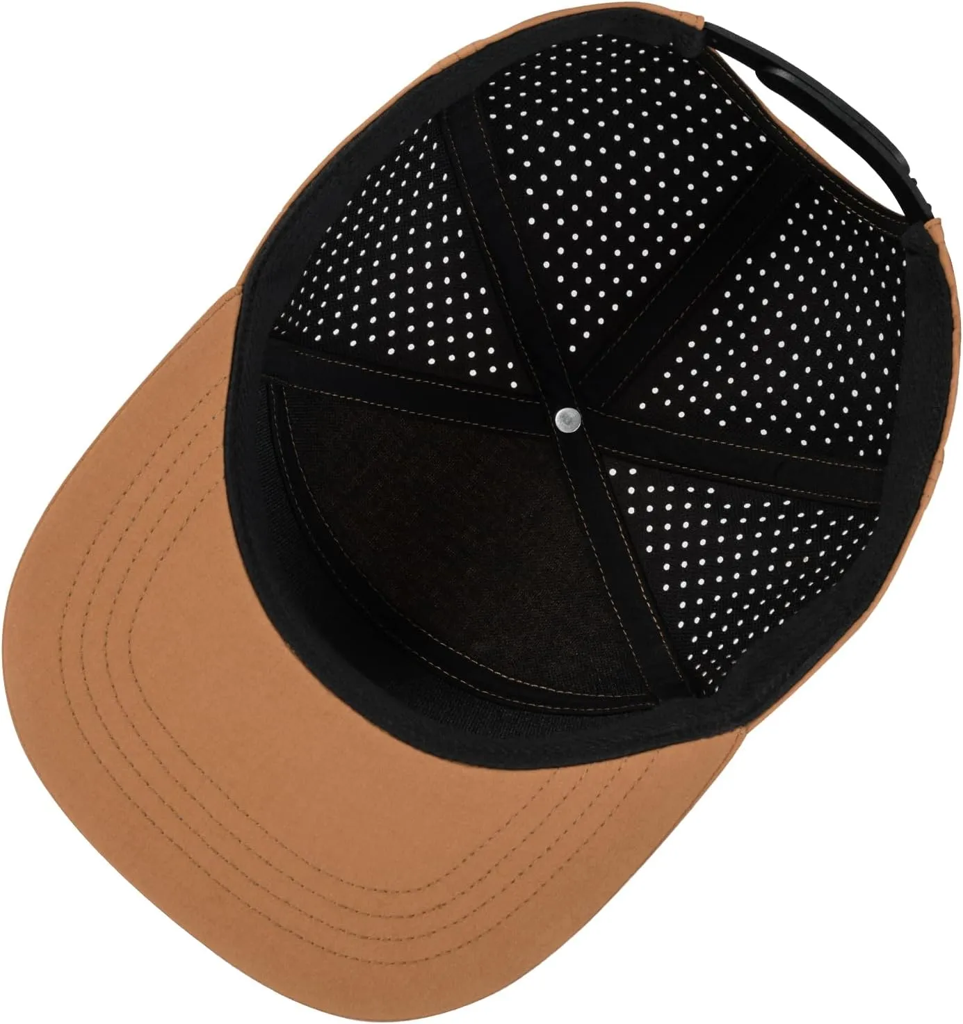 Men Flat Brim Adjustable Performance Hat Snapback Laser Perforated Baseball Cap