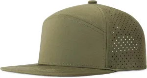 Men Flat Brim Adjustable Performance Hat Snapback Laser Perforated Baseball Cap