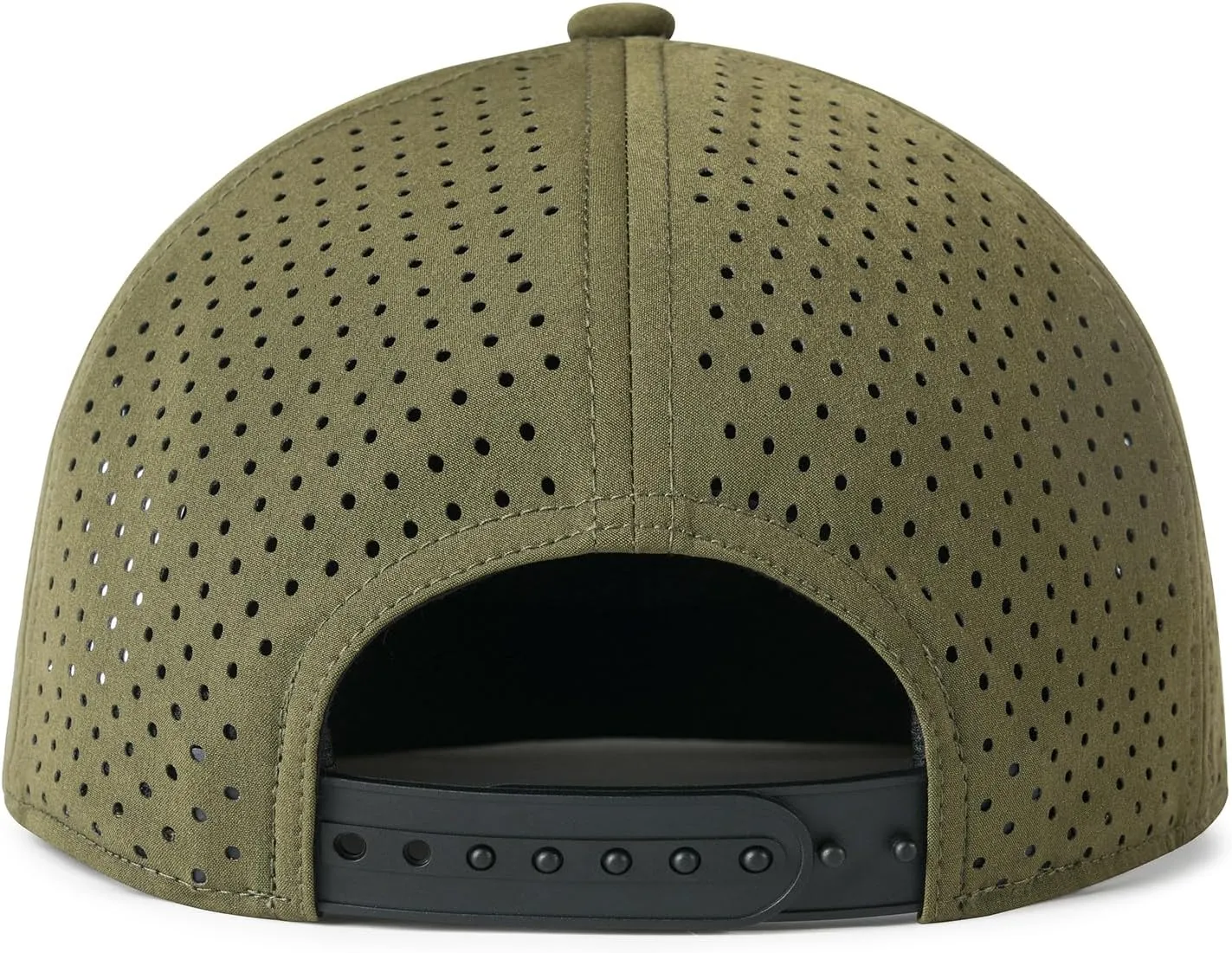 Men Flat Brim Adjustable Performance Hat Snapback Laser Perforated Baseball Cap