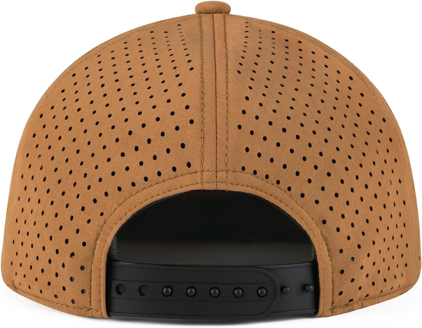 Men Flat Brim Adjustable Performance Hat Snapback Laser Perforated Baseball Cap