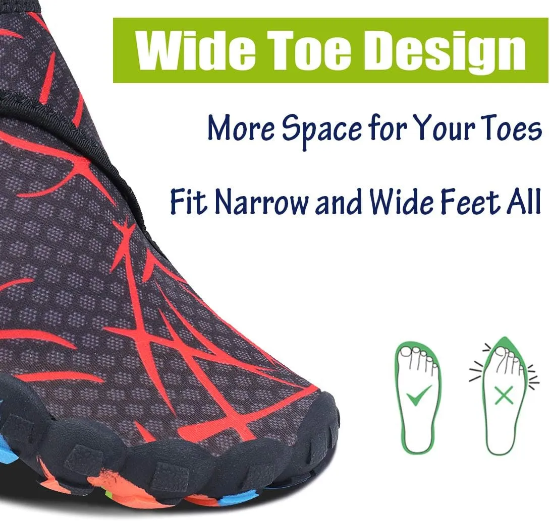 Men Women Water Sports Shoes Slip-on Quick Dry Aqua Swim Shoes for Pool Beach Surf Walking Water Park