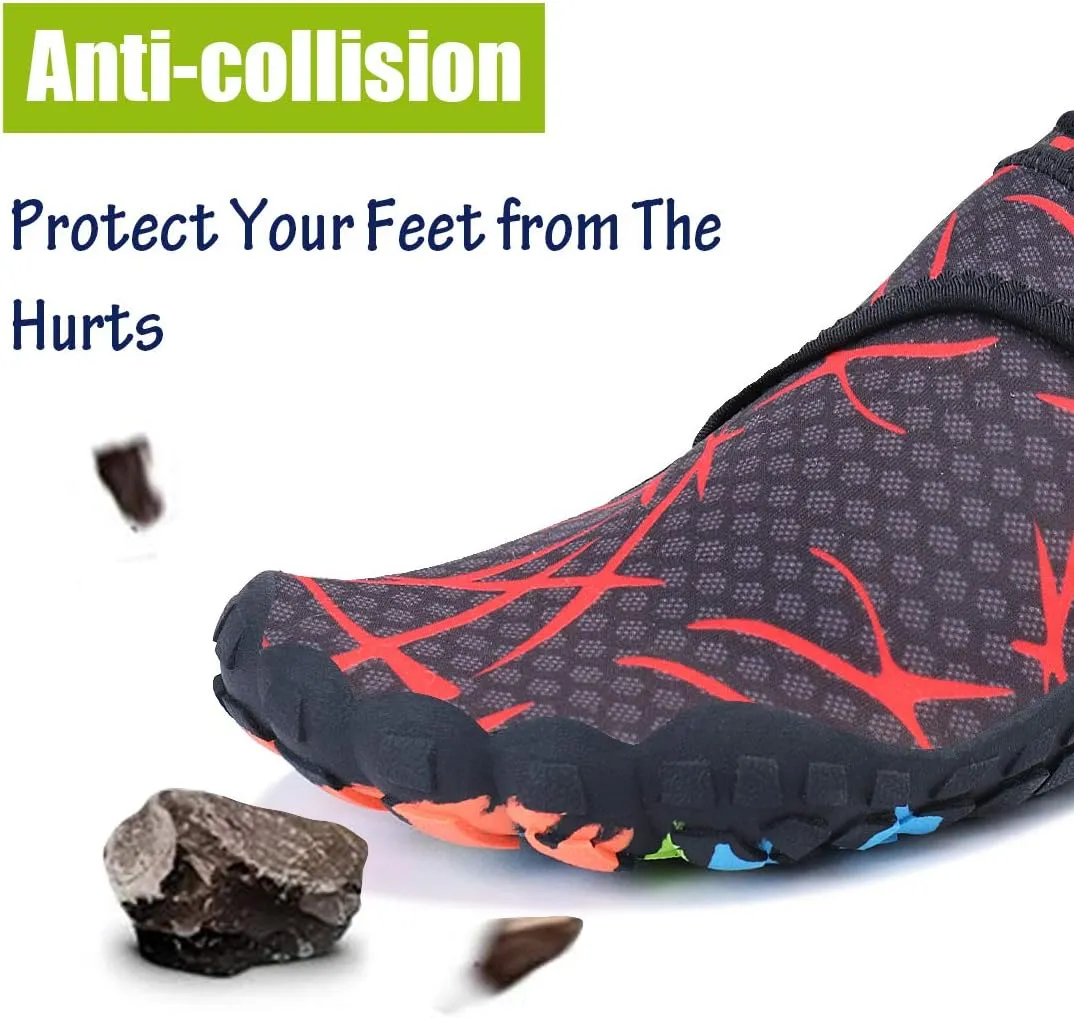 Men Women Water Sports Shoes Slip-on Quick Dry Aqua Swim Shoes for Pool Beach Surf Walking Water Park