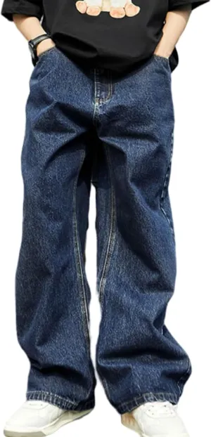 Men's Baggy Jeans Y2k Hip Hop Skater Jeans Vintage Dance Skateboard Pants Loose Fit Denim Jeans