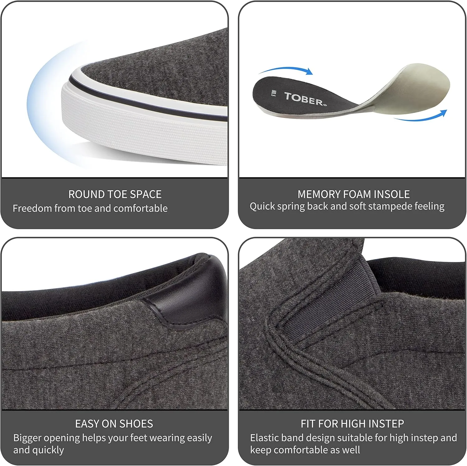 Men's Black Classic Low Top Shoes Canvas Fashion Sneaker with Soft Insole Causal Dress Shoes for Men Comfortable Walking Shoes