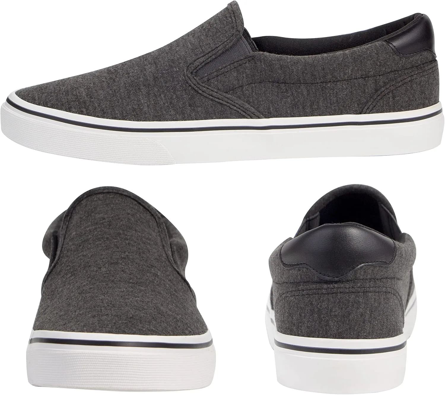Men's Black Classic Low Top Shoes Canvas Fashion Sneaker with Soft Insole Causal Dress Shoes for Men Comfortable Walking Shoes