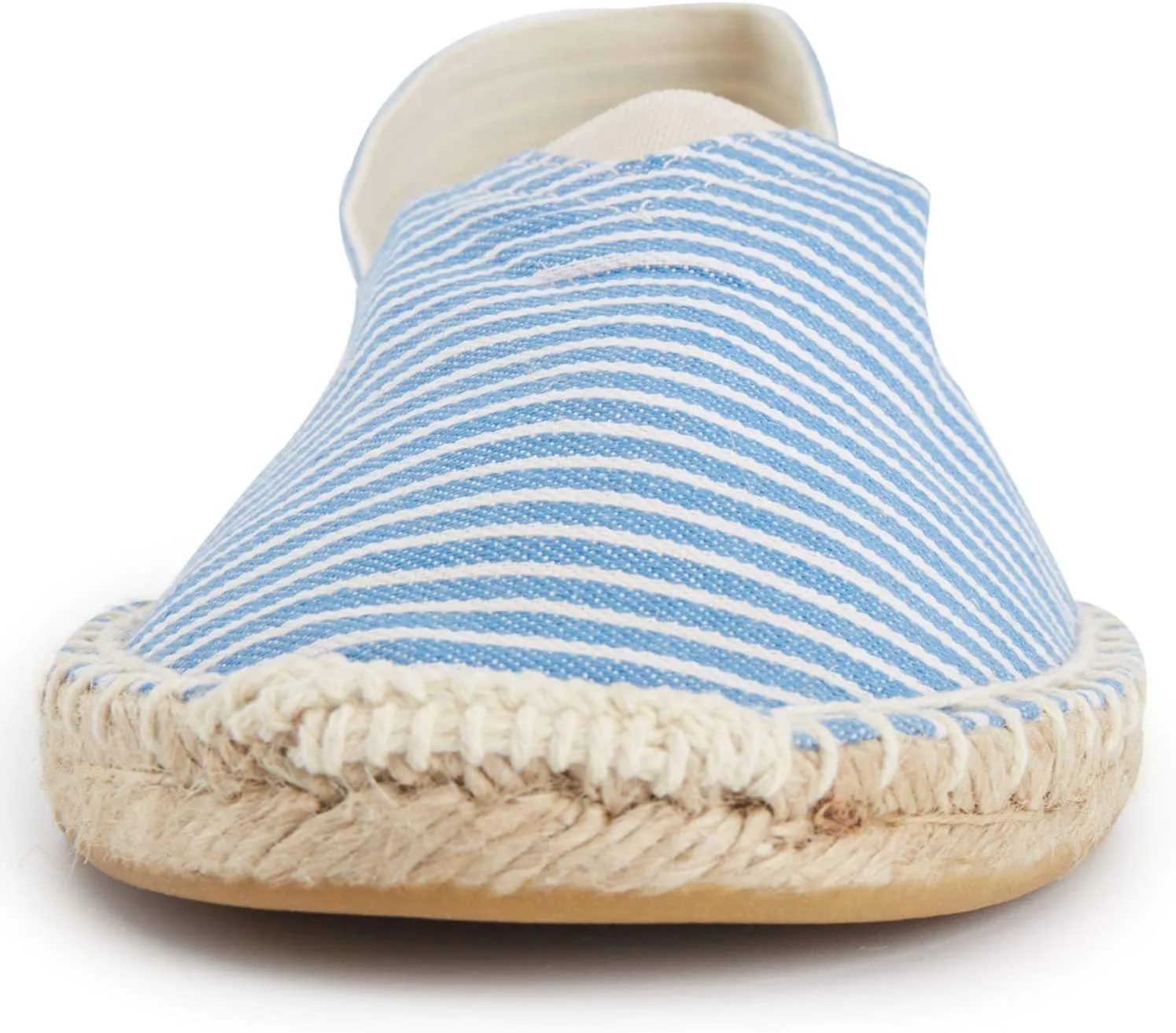 Men's Breathable Canvas Stripe Slip on Flat Espadrilles