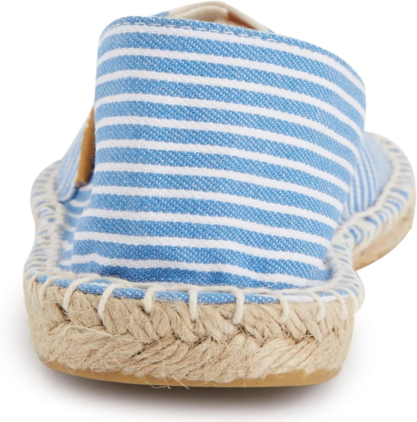 Men's Breathable Canvas Stripe Slip on Flat Espadrilles