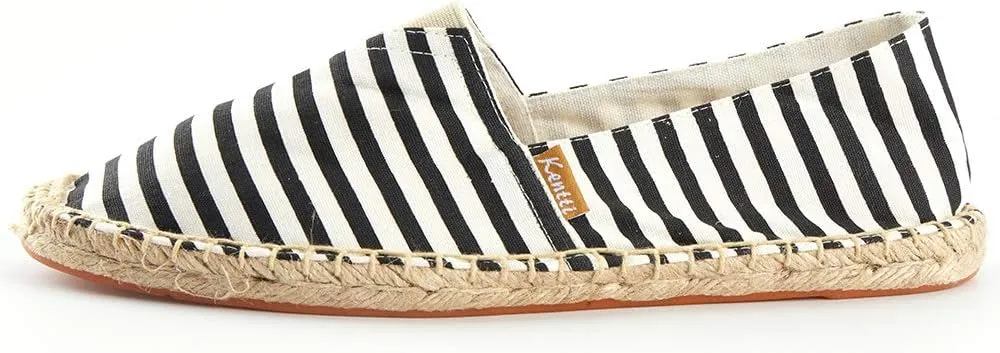 Men's Breathable Canvas Stripe Slip on Flat Espadrilles
