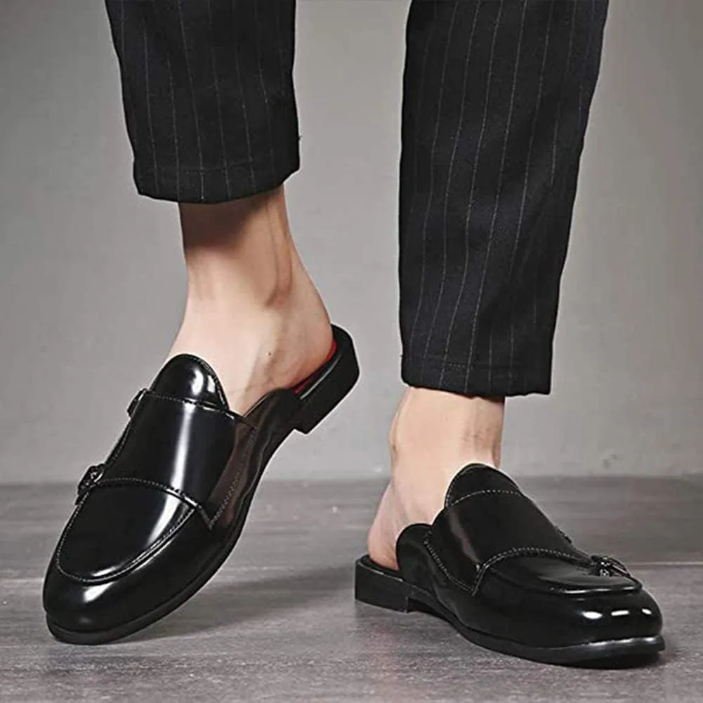 Men's Dress Mule Slippers Suede Slip-On Loafers Velvet Backless Sandals Size 7-13
