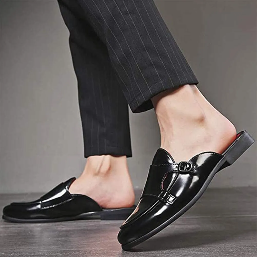 Men's Dress Mule Slippers Suede Slip-On Loafers Velvet Backless Sandals Size 7-13