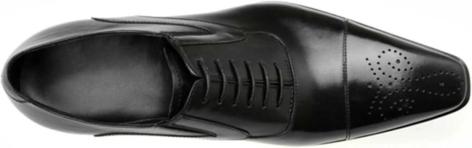Mens Dress Shoes Men's Shoes Spring Dress Shoes Business Leather lace up Shoes Dress Shoes Wedding Party(Black,7.5)