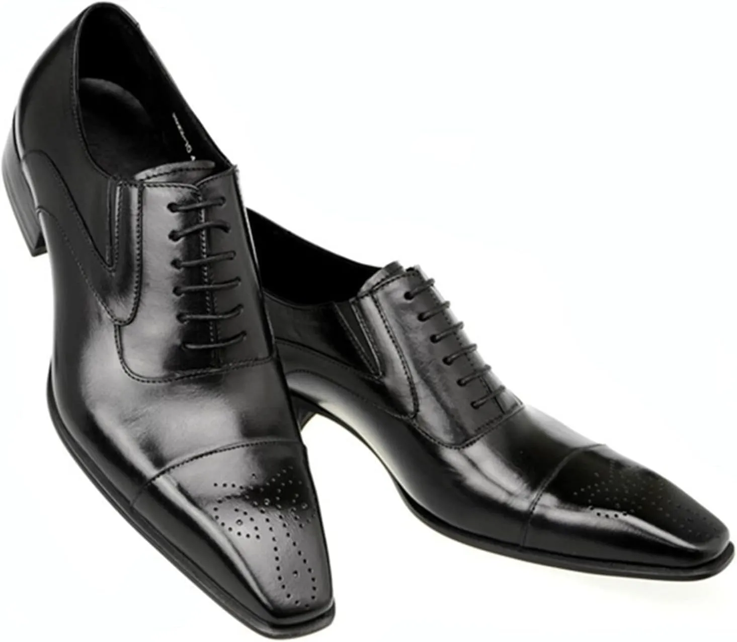 Mens Dress Shoes Men's Shoes Spring Dress Shoes Business Leather lace up Shoes Dress Shoes Wedding Party(Black,7.5)