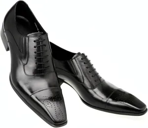 Mens Dress Shoes Men's Shoes Spring Dress Shoes Business Leather lace up Shoes Dress Shoes Wedding Party(Black,7.5)
