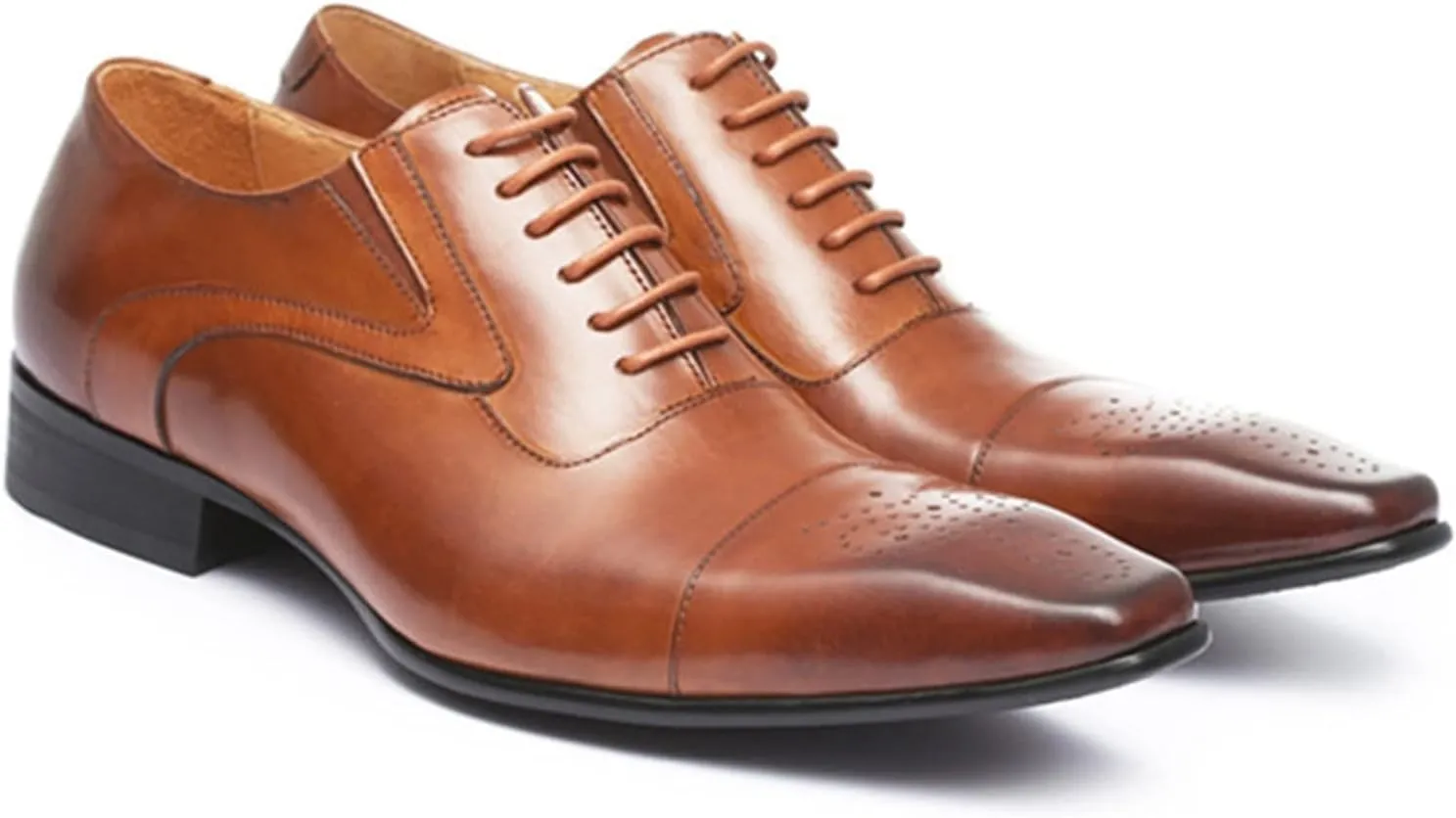 Mens Dress Shoes Men's Shoes Spring Dress Shoes Business Leather lace up Shoes Dress Shoes Wedding Party(Black,7.5)