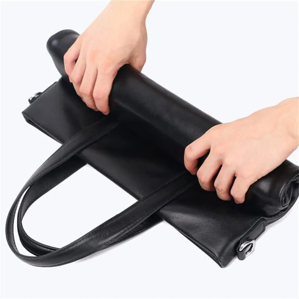 Men's Leather Business Briefcase Crossbody Bag Layer Cowhide Handbag Computer Bag